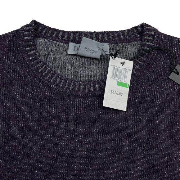 New Dylan Gray Classic Men Purple Grey Crew Neck Sweatshirt Cashmere US L - Picture 9 of 9